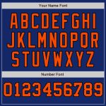 Personalized Royal Black-Orange Pinstripe Authentic Split Fashion Baseball Jersey Team Custom Name and Number