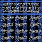 Personalized Royal Black-White 3D Pattern Design Bomber Full-Snap Varsity Letterman Jacket Team Custom Name and Number