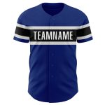 Personalized Royal Black-White Authentic Baseball Jersey
