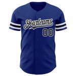 Personalized Royal Black-White Authentic Baseball Jersey Team Custom Name and Number