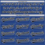 Personalized Royal Black-White Authentic Throwback Baseball Jersey Team Custom Name and Number