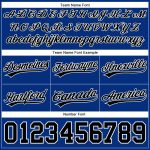 Personalized Royal Black-White Authentic Throwback Basketball Shorts Team Custom Name and Number