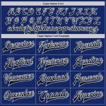 Personalized Royal Black-White Bomber Full-Snap Varsity Letterman Two Tone Jacket