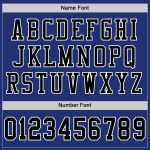 Personalized Royal Black-White Mesh Authentic Football Jersey Team Custom Name and Number