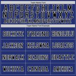 Personalized Royal Black-White Mesh Authentic Throwback Football Jersey Team Custom Name and Number