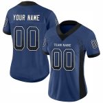 Personalized Royal Black-White Mesh Drift Fashion Football Jersey Team Custom Name and Number