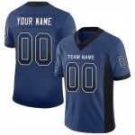 Personalized Royal Black-White Mesh Drift Fashion Football Jersey Team Custom Name and Number
