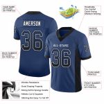 Personalized Royal Black-White Mesh Drift Fashion Football Jersey Team Custom Name and Number