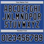 Personalized Royal Black-White Performance T-Shirt Team Custom Name and Number