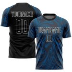 Personalized Royal Black-White Sublimation Soccer Uniform Jersey Team Custom Name and Number