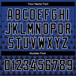 Personalized Royal Black-White Triangle Shapes Authentic City Edition Basketball Jersey Team Custom Name and Number