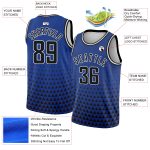 Personalized Royal Black-White Triangle Shapes Authentic City Edition Basketball Jersey Team Custom Name and Number