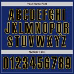 Personalized Royal Black-Yellow Authentic Baseball Jersey Team Custom Name and Number