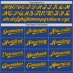 Personalized Royal Black-Yellow Mesh Authentic Throwback Baseball Jersey Team Custom Name and Number
