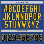 Personalized Royal Black-Yellow Mesh Authentic Throwback Baseball Jersey Team Custom Name and Number