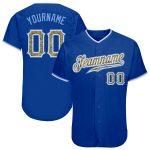 Personalized Royal Camo-Light Blue Authentic Baseball Jersey Team Custom Name and Number