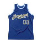 Personalized Royal Camo-Light Blue Authentic Throwback Basketball Jersey Team Custom Name and Number