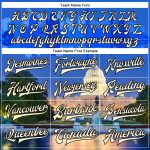 Personalized Royal Cream-Black Capitol Washington City Edition 3D Bomber Full-Snap Varsity Letterman Jacket Team Custom Name and Number