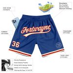 Personalized Royal Cream-Red Authentic Throwback Basketball Shorts Team Custom Name and Number