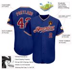 Personalized Royal Crimson-City Cream Authentic Baseball Jersey Team Custom Name and Number