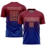 Personalized Royal Crimson-Cream Sublimation Soccer Uniform Jersey Team Custom Name and Number