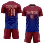 Personalized Royal Crimson-Cream Sublimation Soccer Uniform Jersey Team Custom Name and Number