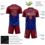 Personalized Royal Crimson-Cream Sublimation Soccer Uniform Jersey Team Custom Name and Number