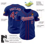 Personalized Royal Crimson-White Authentic Baseball Jersey