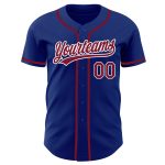 Personalized Royal Crimson-White Authentic Baseball Jersey