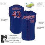 Personalized Royal Crimson-White Authentic Sleeveless Baseball Jersey Team Custom Name and Number