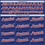 Personalized Royal Crimson-White Line Authentic Baseball Jersey Team Custom Name and Number