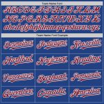 Personalized Royal Crimson-White Mesh Authentic Throwback Baseball Jersey Team Custom Name and Number