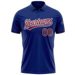 Personalized Royal Crimson-White Performance Vapor Golf Polo Shirt Team Custom Name and Number
