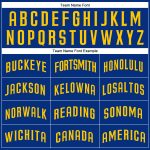 Personalized Royal Gold Authentic Baseball Jersey Team Custom Name and Number
