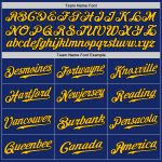 Personalized Royal Gold-Black Authentic Baseball Jersey Team Custom Name and Number