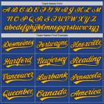 Personalized Royal Gold-Black Authentic Throwback Baseball Jersey Team Custom Name and Number