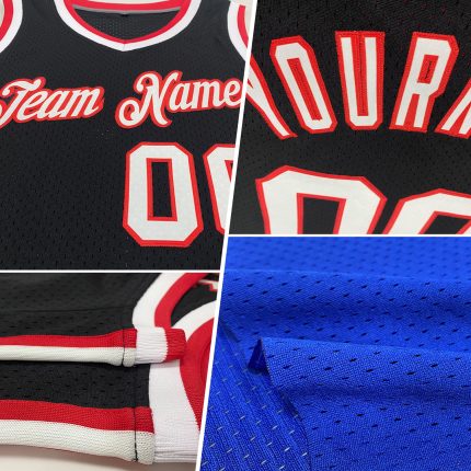 Personalized Royal Gold-Black Authentic Throwback Basketball Jersey