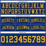 Personalized Royal Gold-Black Authentic Throwback Basketball Shorts Team Custom Name and Number