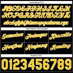 Personalized Royal Gold-Black Authentic Throwback Split Fashion Basketball Shorts Team Custom Name and Number
