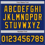 Personalized Royal Gold-Black Bomber Full-Snap Varsity Letterman Jacket Team Custom Name and Number