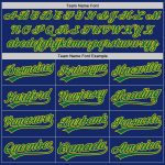 Personalized Royal Gold-Kelly Green Authentic Baseball Jersey Team Custom Name and Number
