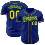 Personalized Royal Gold-Kelly Green Authentic Baseball Jersey Team Custom Name and Number