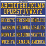 Personalized Royal Gold Mesh Authentic Football Jersey Team Custom Name and Number