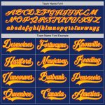 Personalized Royal Gold-Orange Hockey Jersey Team Custom Name and Number