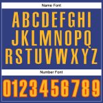 Personalized Royal Gold-Orange Mesh Authentic Football Jersey Team Custom Name and Number
