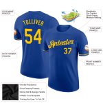 Personalized Royal Gold Performance T-Shirt Team Custom Name and Number