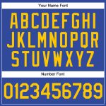 Personalized Royal Gold Performance T-Shirt Team Custom Name and Number