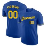 Personalized Royal Gold Performance T-Shirt Team Custom Name and Number