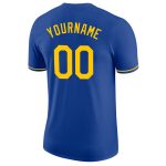 Personalized Royal Gold Performance T-Shirt Team Custom Name and Number