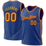 Personalized Royal Gold-Red Authentic Throwback Basketball Jersey Team Custom Name and Number